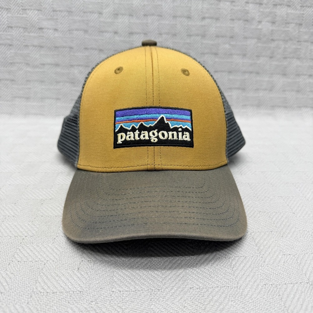 Patagonia Hat Cap Trucker Snap Back Mens One Size Yellow Mesh Back Adjustable